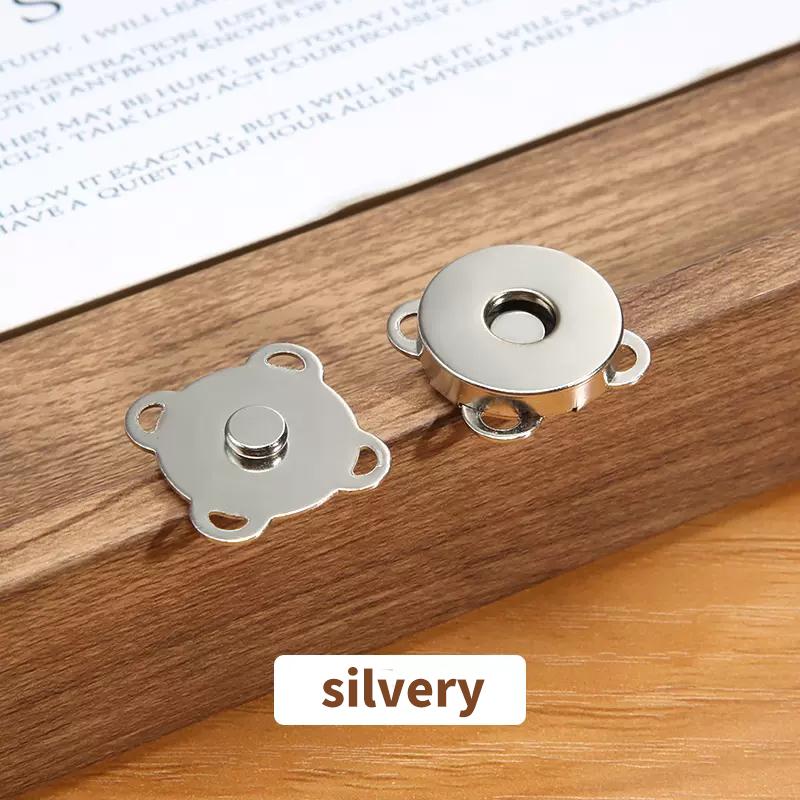 10 Sets Magnetic Snap Button Metal Plum Blossom Sew On Button Clasps Fasteners for Purses Handbag Clothes DIY Accessories