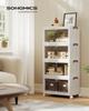 SONGMICS Storage Boxes with Lid, 4-Tier Stackable Organiser with 1 Lid