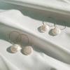 Flat Fresh Water Pearl Earring
