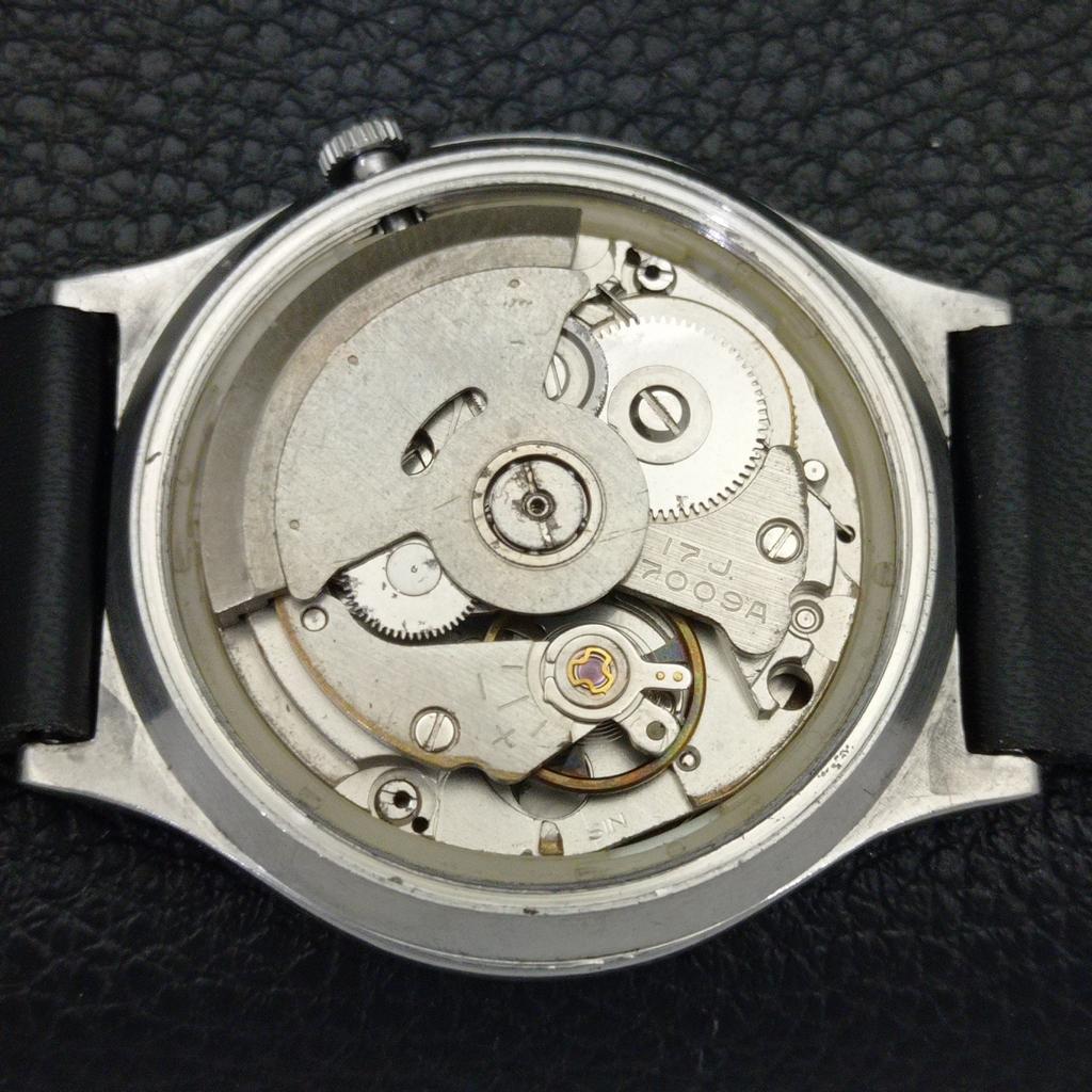 AUTOMATIC 7009A VINTAGE SEIKO 5 JAPAN MENS GREEN COLOR DIAL WATCH a701488-5 R206b-a701488