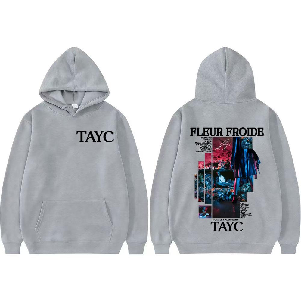 Rapper Tayc Fleur Froide Felpe Grafiche Album Uomo Donna Moda Gotica Retrò Felpa Musica Pop Maschile Casual Felpe con Cappuccio Oversize