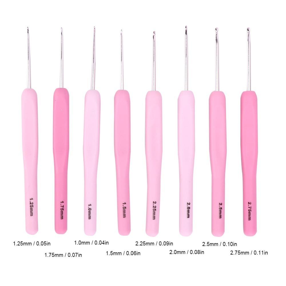 Ergonomic Crochet Hook Kit Soft Plastic Crochet Hooks Set Crochet Hooks Crochet Set Household Use