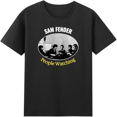 Camiseta Sam Fender People Watching Cuello Redondo Manga Corta Algodón Camiseta Mujer Unisex Streetwear Moda Ropa