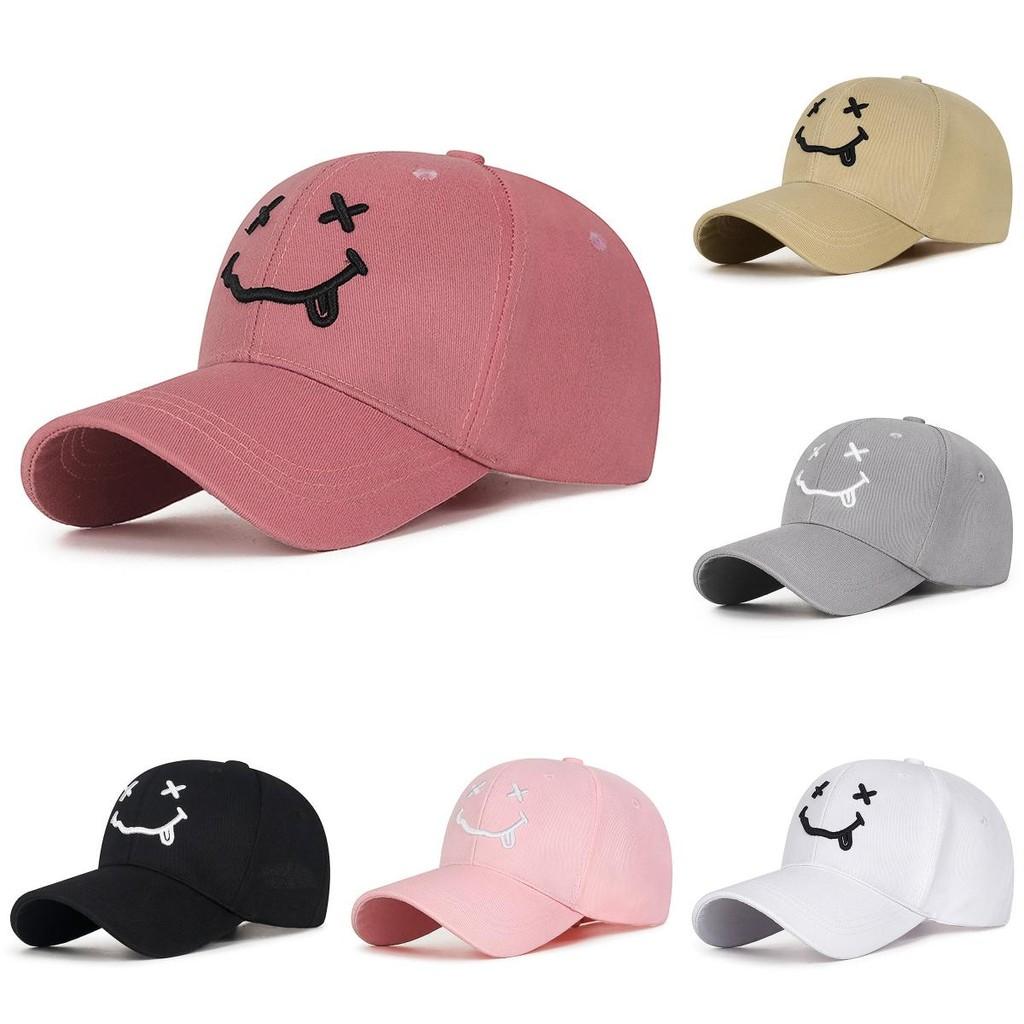 Smile Embroidered Polyester Cap Sun Shade Men Women Outdoor Sports Wear Daily