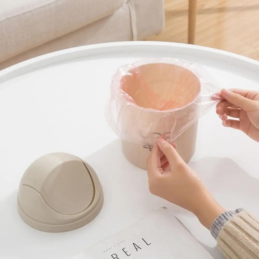Mini Desktop Trash Can Household Kitchen Desk Covered Trash Can Living Room Debris Storage Cleaning Bucket