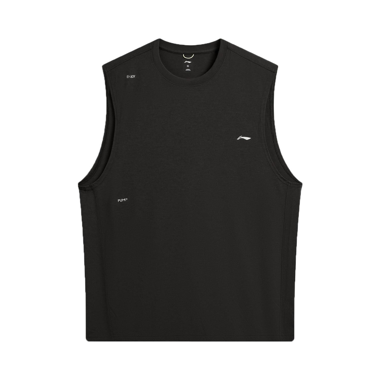 

Li-Ning Quick-Dry Cool Round Neck Logo Fitness Vest Men tops AVSW045-1 S