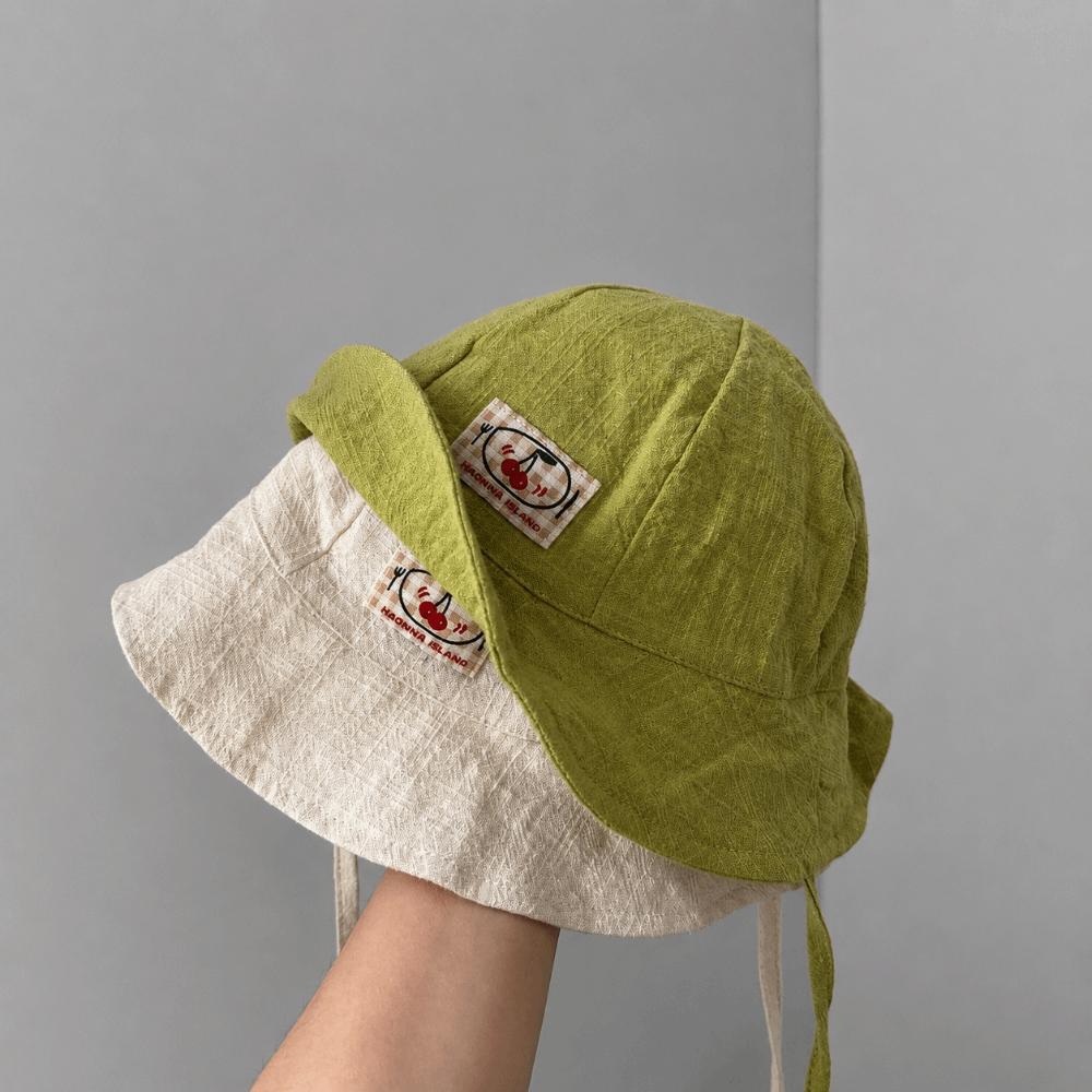 Solid Color Baby Sun Hat Soft Cotton-Linen Bucket Hat Cute Fisherman Cap Summer