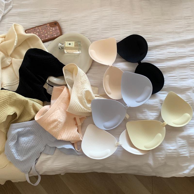 Wheat Ear Lace Seamless Sports Bra - Fixed Cup, Enhances Small Chests, Prevents Sagging, Sexy Look