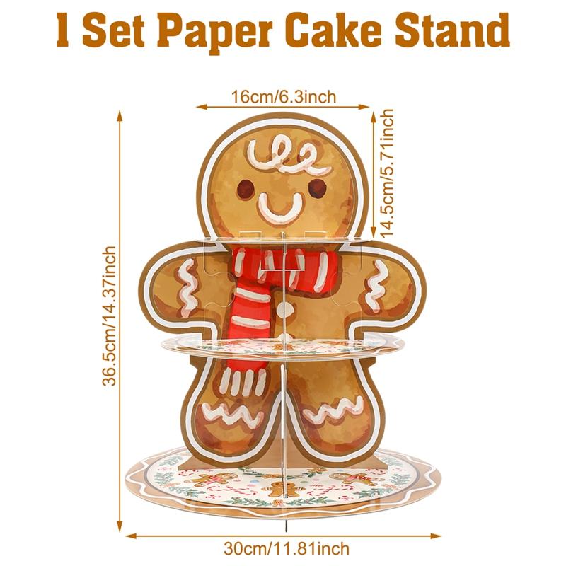 

3 Tier Christmas Cake Stand Christmas Decoration for Home 2026 Cake Dessert Stand Xmas Ornament Navidad Natal New Year Gift 2026