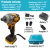 350N.m Cordless Electric Impact Wrench Brushless Torque Wrench Hand Drill Socket Auto Repair Tool Gift connector Accessory Box