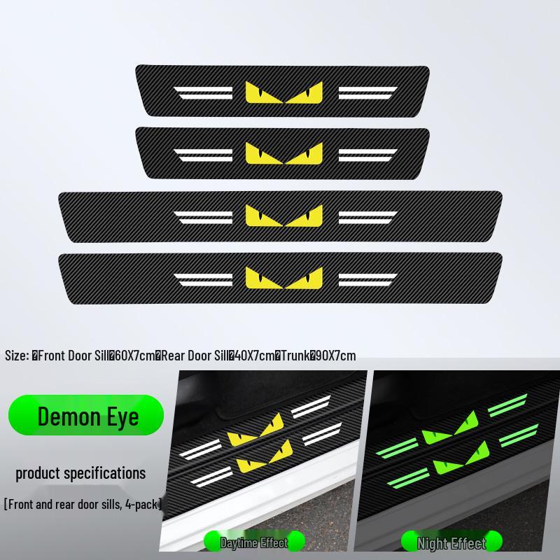 Compatible Door Sill Trim and Protective Anti-Stepping Stickers for Haval H6, M6, H9, Big Dog, First Love, and F7 - Glow-in-the-Dark Option Available.
