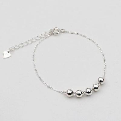 [As Little] 925 Silver Daily Simple Ball Chain Silver Bracelet [33285854]