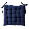 Galette de chaise piquee 38 x 38 cm Panama bleu marine