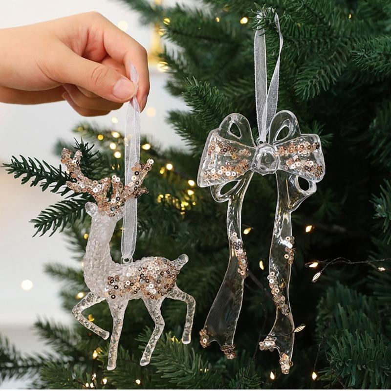 Shatterproof Acrylic Snowflakes Hanging Decorations For Indoor and Outdoor Christmas Displays
