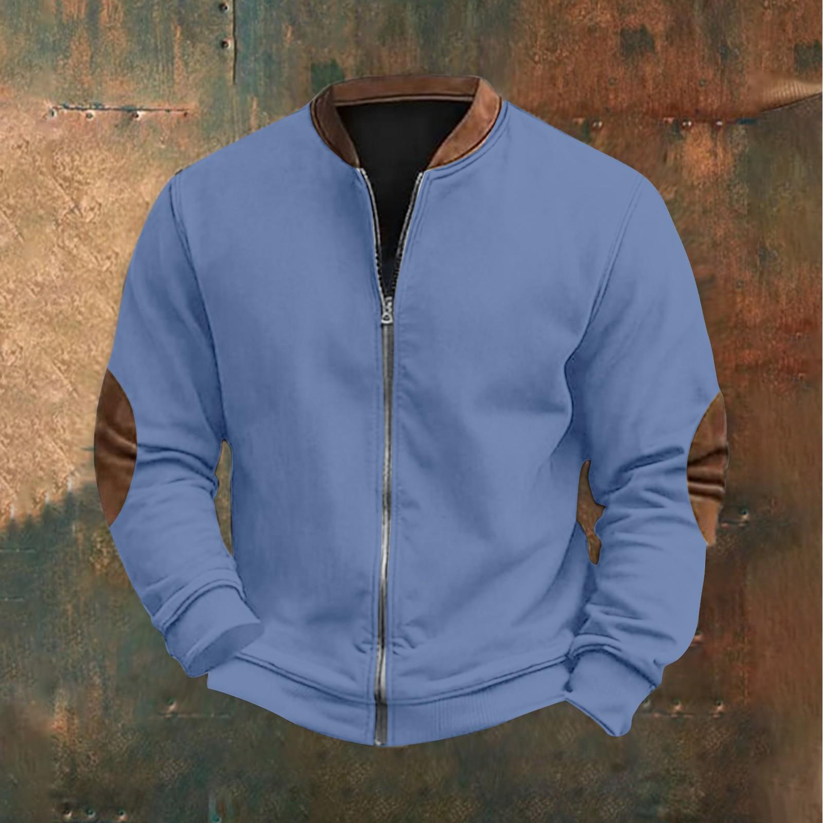 

Мужская повседневная толстовка в стиле ретро с градиентным принтом L синий