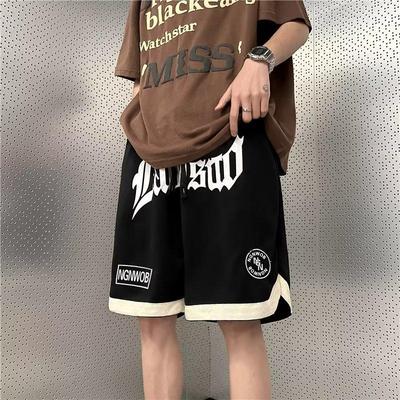 Men's Retro American Vibe Summer Casual Shorts: Trendy, Loose, Versatile Basketball Style