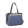 New lychee pattern creative mouth gold bag Japanese leather hand carry change bag mini double clip coin storage bag