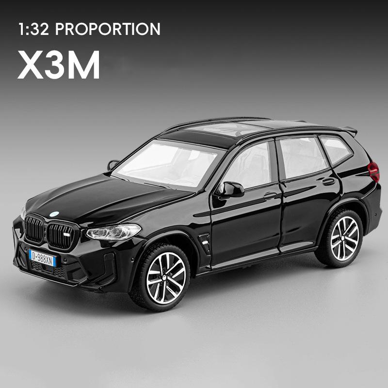 1:32 X3M X3 SUV 2025 Legierung Druckguss Spielzeugauto Modell Ton und Licht Rückzieher Kinderspielzeug Sammlerstücke Geburtstagsgeschenk