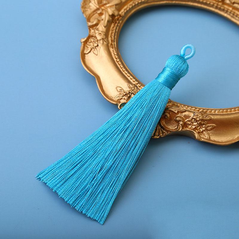 10pcs 8cm Ice Silk Tassel Charms Brush Pendant Crafts For Diy Jewelry Making Accessories Handmade Bracelet Earring Decor Crafts
