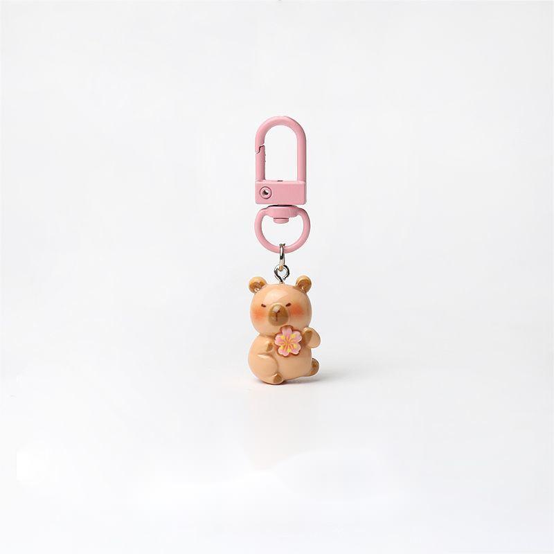 1-10pcs Capybara Keychains Bag Phone Pendant Kapibala Animal Hanging Pendants Men Women Cute Keyring Party Guest Jewelry Gift