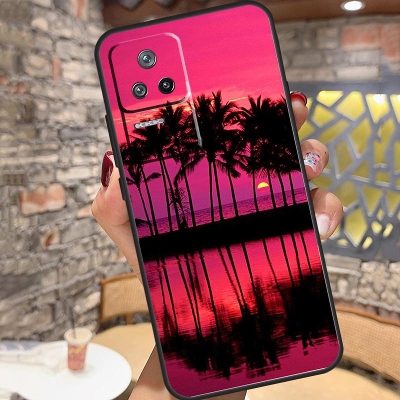 Summer Beach Sunset On Sea Case For Xiaomi 14T Pro 13T 11T 12T 13 14 15 Ultra POCO X6 X7 Pro X3 X5 M6 F5 F6 Pro Cover