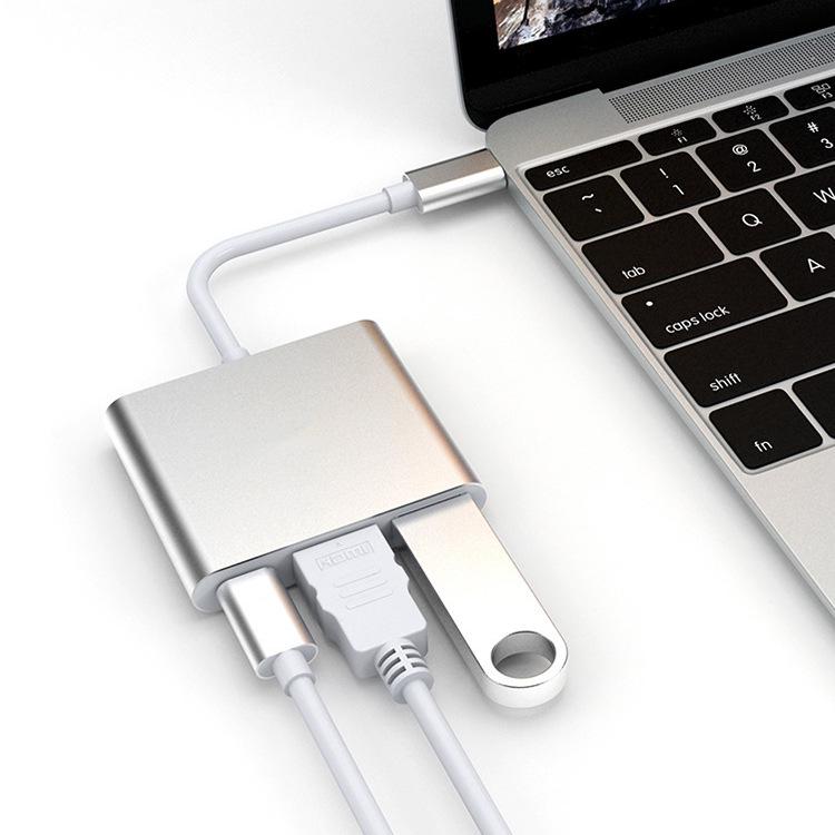 USB-C To HDMI 3-in-1 Docking Station Adapter