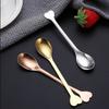 6PCS Love Handle Mini Tea Spoon Household Coffee Spoon New Dessert Spoon  Bar Accessories