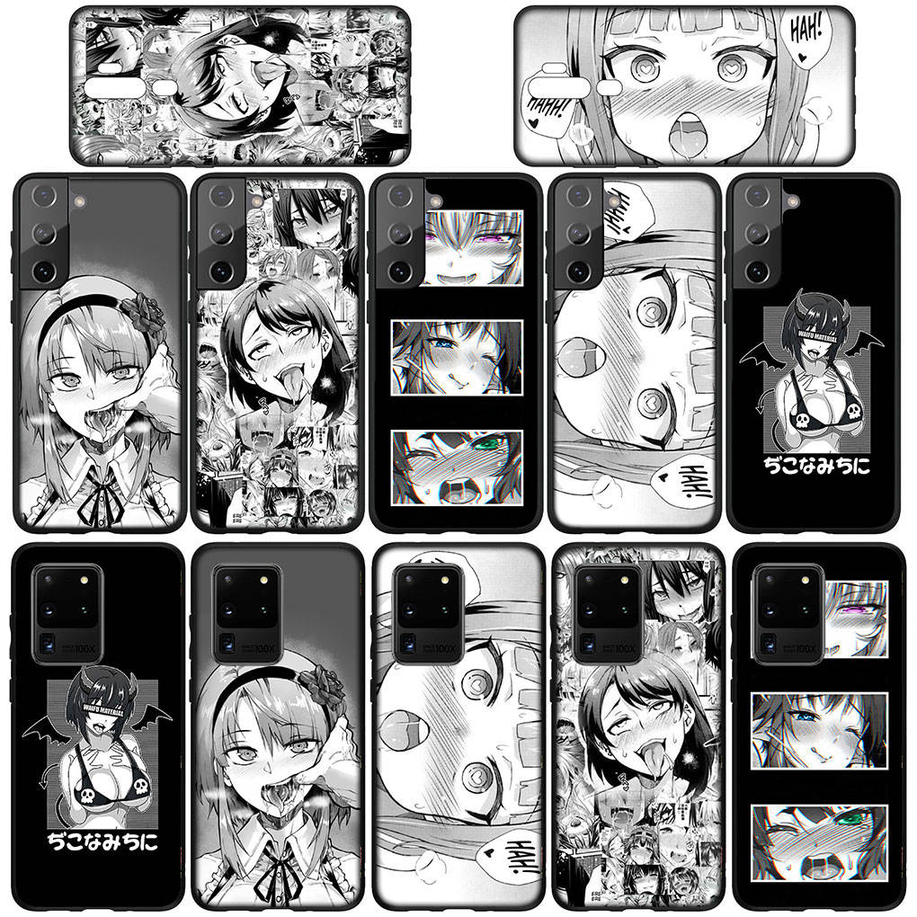 Phone Case for Samsung Galaxy S25 S24 S23 iPhone 16 15 Xiaomi Redmi Note 14 13 12 16E 11 Pro Max OPPO Moto Huawei Waifu Sugoi Ahegao Anime Girl Cover
