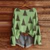 Women's Fashion Long Sleeve Christmas Snowman Snowflake Print Jacket Cardigan