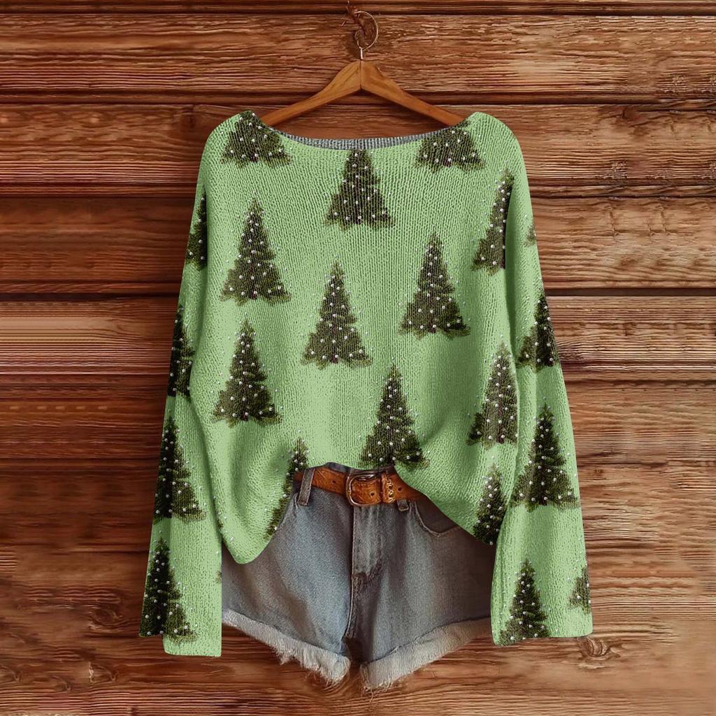 Women's Fashion Long Sleeve Christmas Snowman Snowflake Print Jacket Cardigan