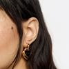 BIMBA Y LOLA [25FW] BIMBA Y LOLA Black & Gold Heart Hoop Earrings B256AIW007BKF