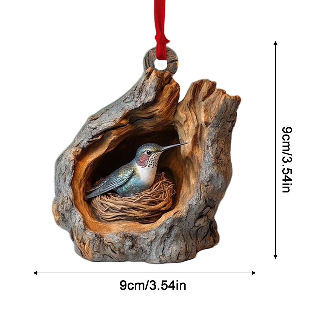 Christmas Raccoon Acrylic Pendant Owl Squirrel Bunny Bird  Acrylic Pendant Animal Christmas Ornament 2D Xmas Acrylic Pendant