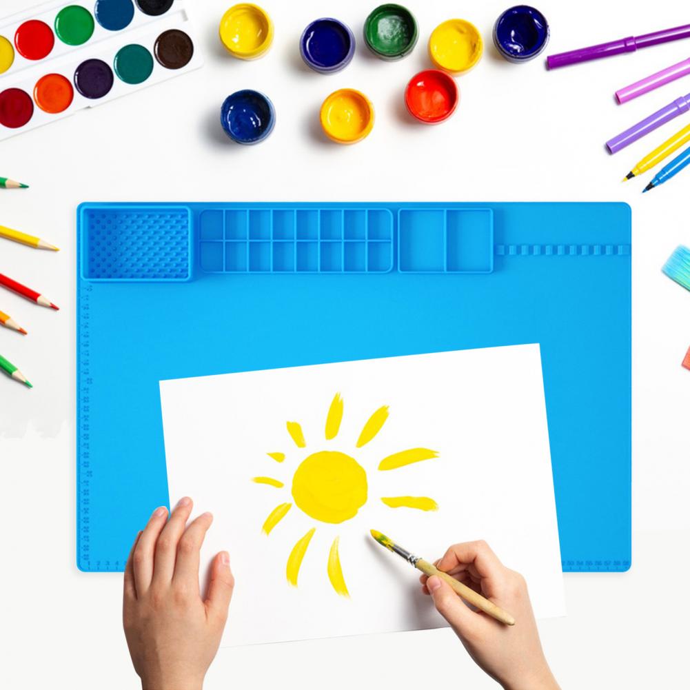 Art Drawing Pad Universal Silicone Child Painting Pad Soft Silicone Drawing Mat Children Art Drawing Mat Home Supply