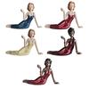 Handcrafted Sculptural Women Aroma Figurine Elegant Lady Figurine Incense Stick Holder Resin Meditating Lady Aromatherapy Statue for Living Room