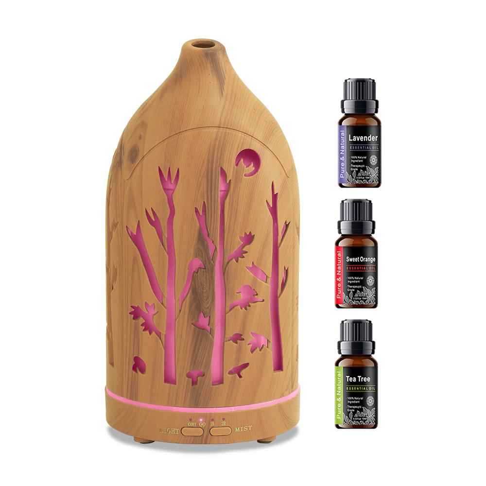 

Ultrasonic Essential Oil Diffuser 7 Color LED Lights, Auto Shut Off, Whisper-Quiet 200ml