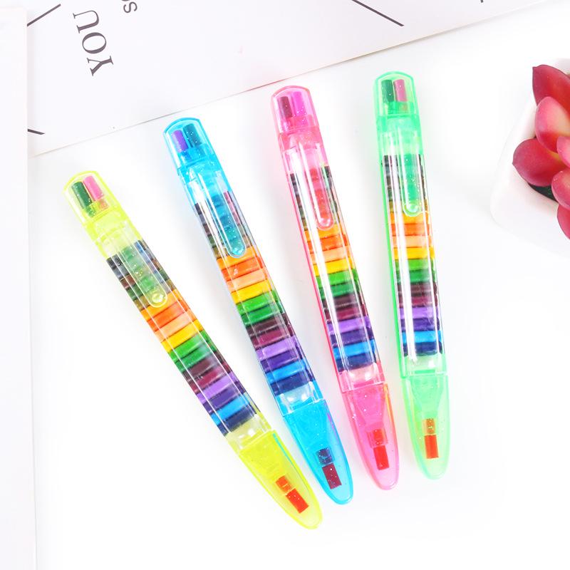 Creative Rainbow Children s DIY Art Brush Pen Set – 20 Color Drawing Crayons