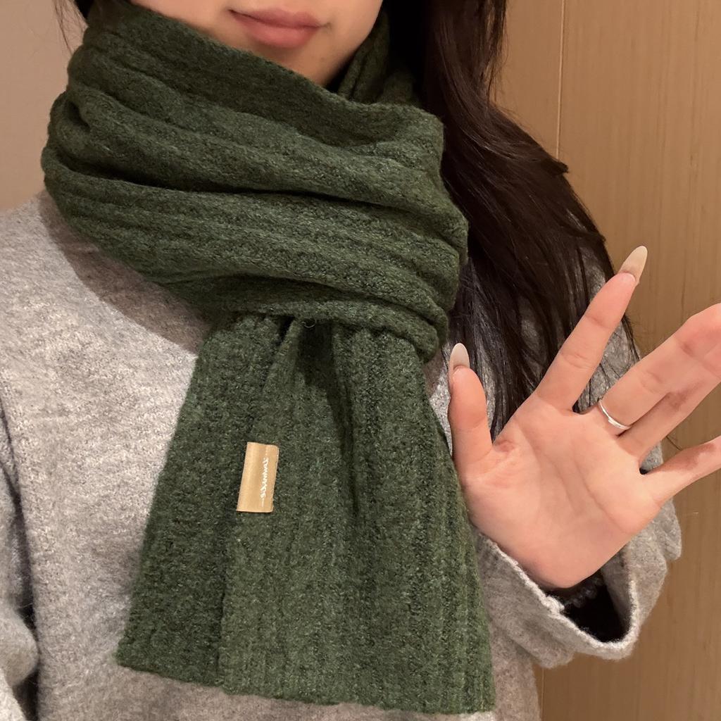 Atmosphere Premium Maillard Winter Warm Scarf Fair Island Knitted Fashion Korean Version Couple Shawl Scarf