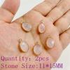 2pcs Natural Rose Pink Crystal Quartz Stone Pendant Conector Charm For Handmade Women Necklace Bracelet Earring Jewelry Making