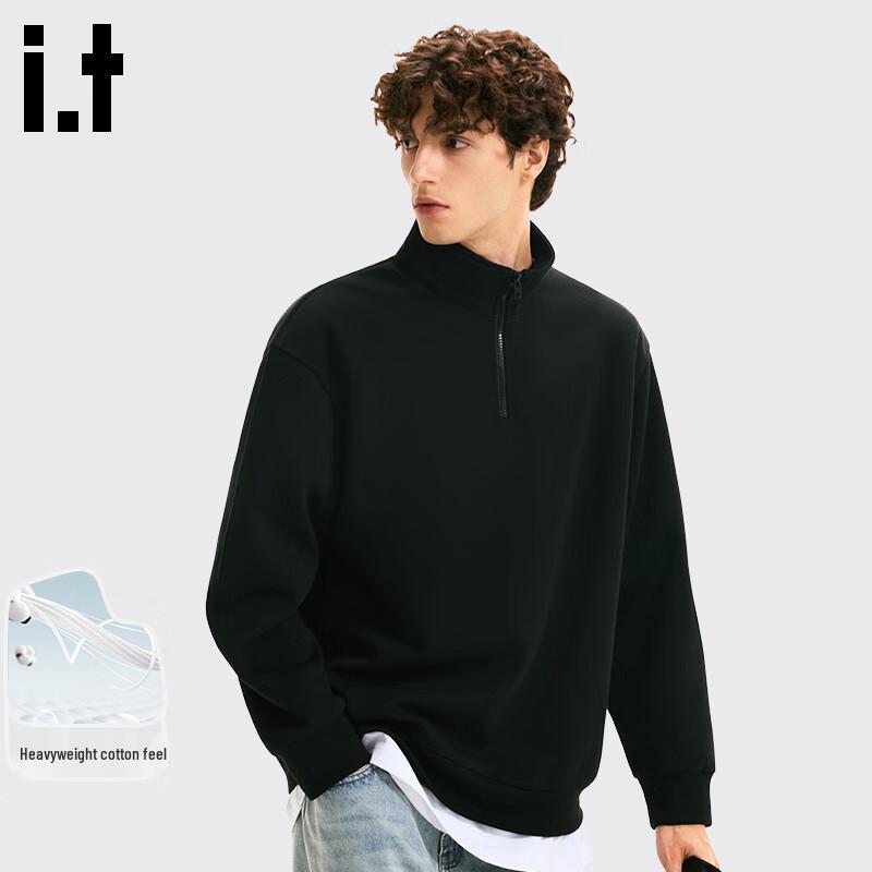 Fingercroxxit Men's American Street Style Half-Zip Sweatshirt