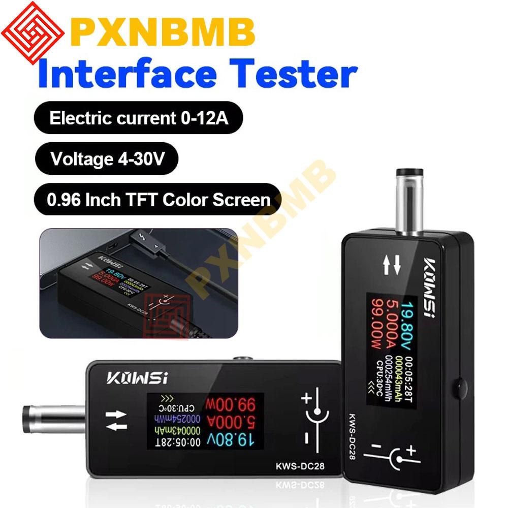 

KWS-DC28 Type-C Tester DC Digital Voltmeter Amperimetro Current Voltage Meter Amp Volt Ammeter Power Bank Charger indicator чорний