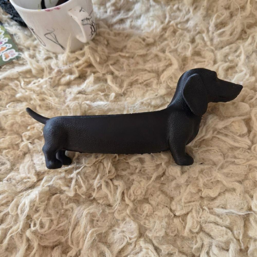 3D Printed Jewelry Catchall Dish Plastic Sausage Dog Planter Tabletop Organizer Figurine Office
