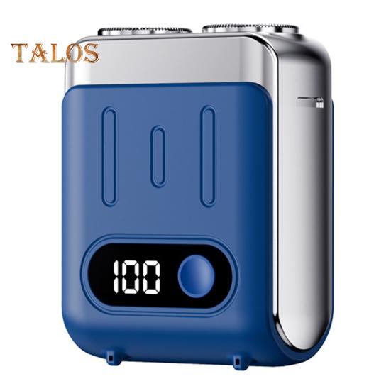 

Мужская электробритва IPX7 Водонепроницаемая мини-бритва карманного размера с зарядкой от USB, беспроводная роторная бритва с высокоскоростным мотором и светодиодным дисплеем, портативная бритва синий