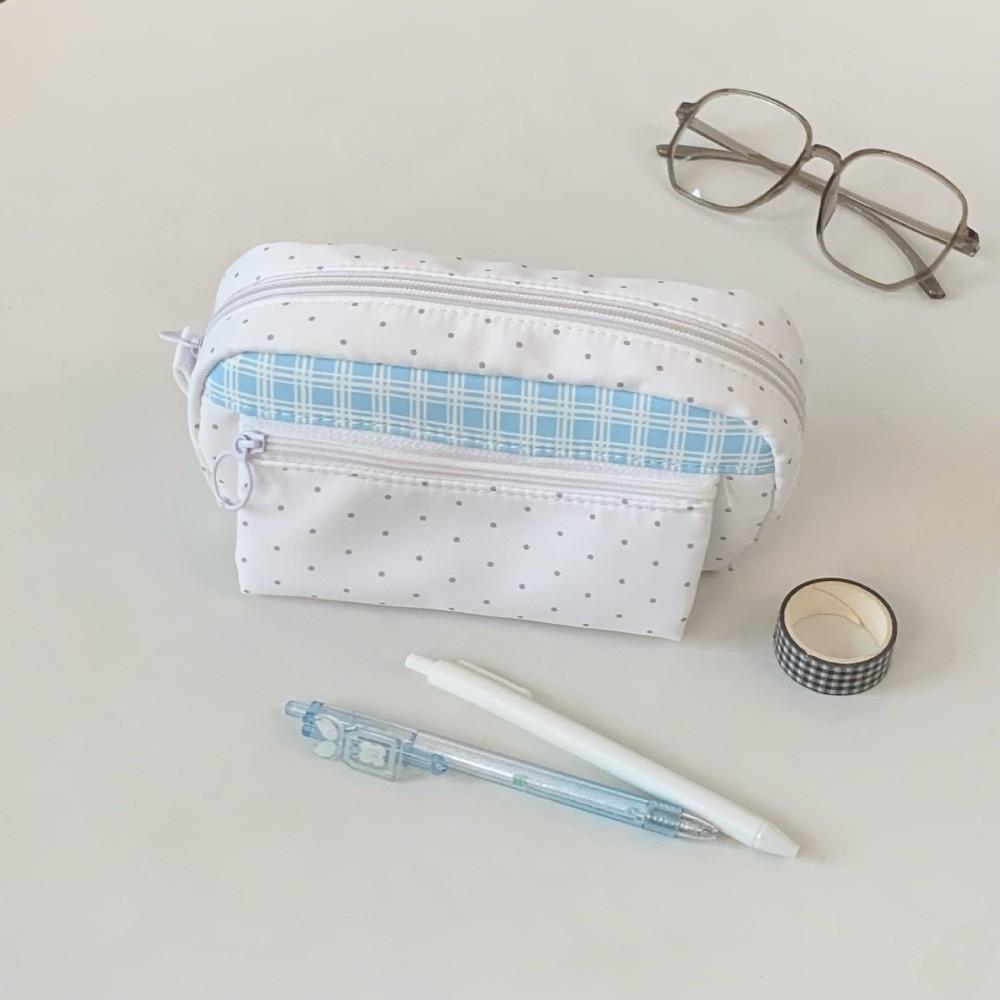Print Wings Dots Pencil Case Y2k Pencil Pouch Sweet Korean Style Pen Bag Student