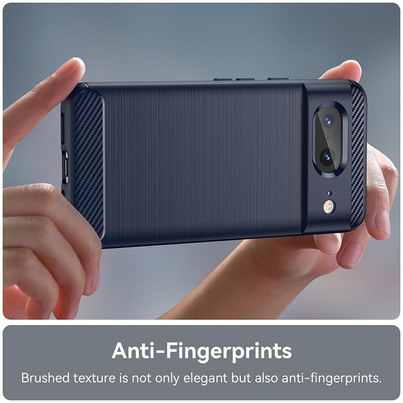 Luxury Carbon Fiber Shockproof Phone Case For Google Pixel 2 XL 3 3A 4 XL 4A 5 5A 6 6A 7 7A 8 Pro 8A 9 Pro XL TPU Bumper Cover