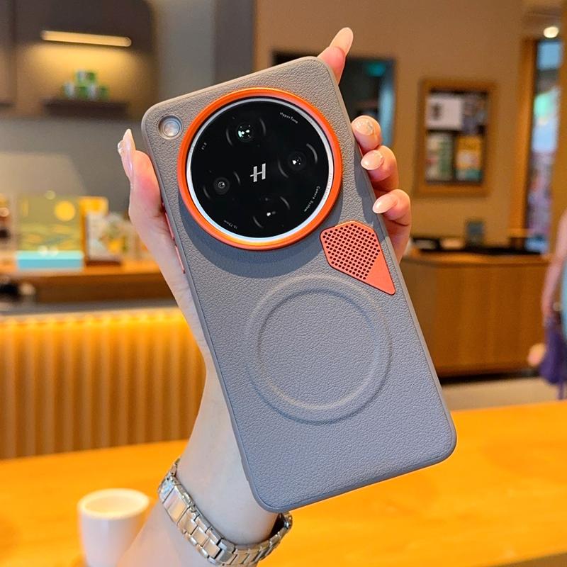 For OPPO Find X8 X8Pro X8S X8SPro X8Ultra Large Hole Metal Lens Protective Ring Heat-Dissipating Magnetic Shockproof Phone Case