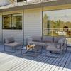 5 Seater Aluminium Garden Furniture Set Garden Sofa Set With Thick Cushions For Patio And Balcony Outdoor Grey