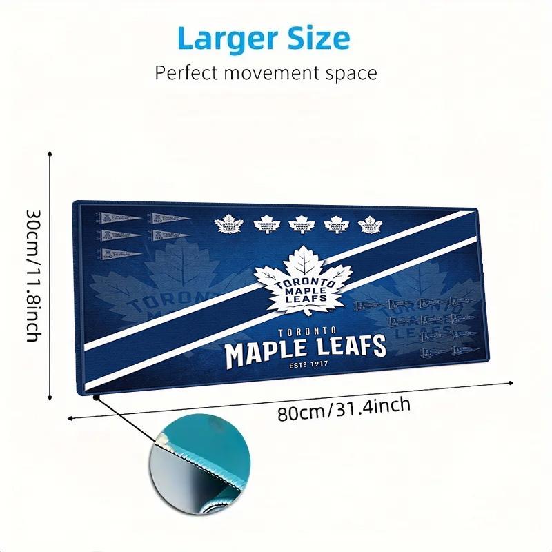 Toronto Maple Leafs Farbiges Mauspads Großes Gaming Tischkissen Rutschfestes Laptop Tablet Großes Mauspads XXL Matte Mini PC Spielmatte Mit Verschlusskante
