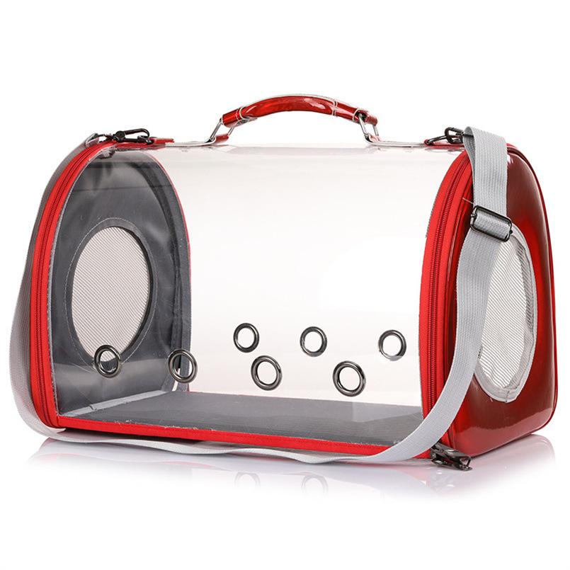 Cat Pet Large Capacity Transparent Shoulder Oblique Span Universal Dog Backpack Lightweight Breathable Portable Cat Bag