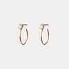 Silver Imitation Diamond Thin Hoop Earrings for Women - High-End Look, Face-Slimming Effect, New 2026 Autumn/Winter Fashion.
