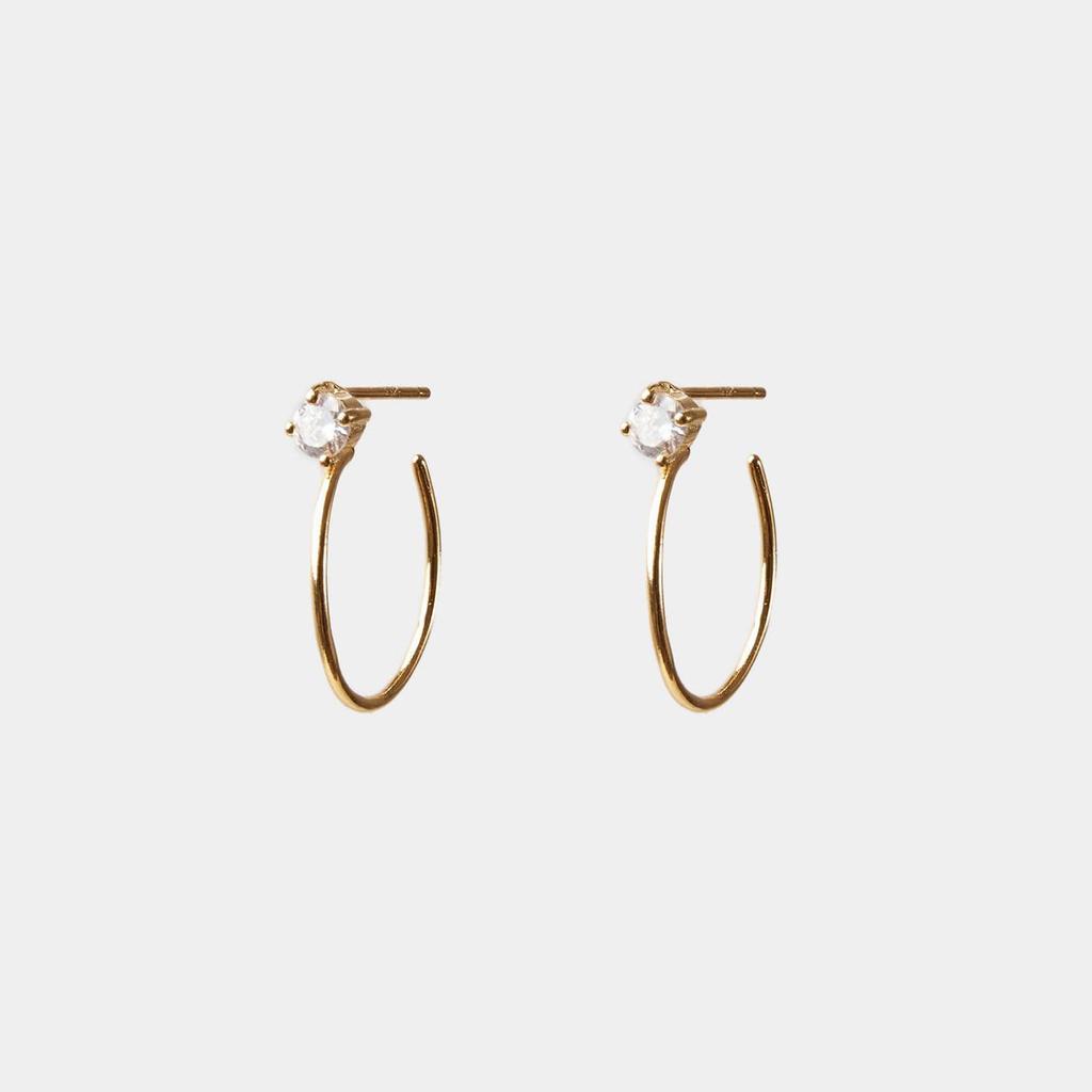 Silver Imitation Diamond Thin Hoop Earrings for Women - High-End Look, Face-Slimming Effect, New 2026 Autumn/Winter Fashion.